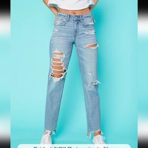 American Eagle Pride Ripped 90's Straight Jeans Size 2